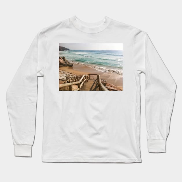 Way to the Beach II Long Sleeve T-Shirt by calamarisky